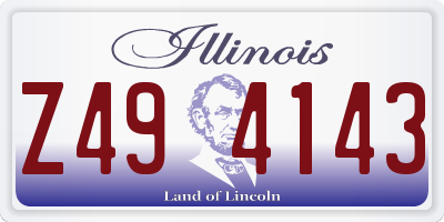 IL license plate Z494143