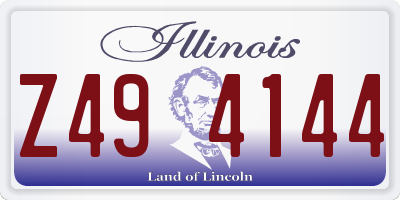 IL license plate Z494144