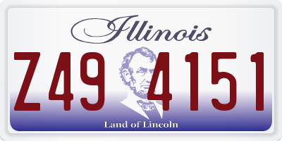 IL license plate Z494151