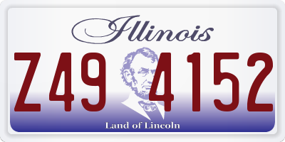 IL license plate Z494152