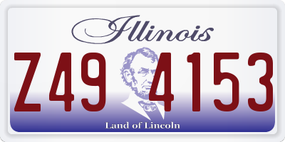 IL license plate Z494153