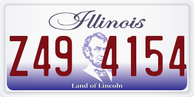 IL license plate Z494154