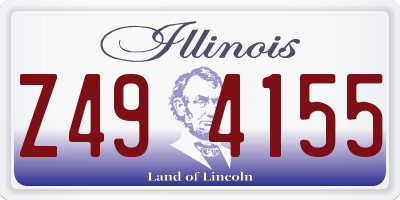 IL license plate Z494155