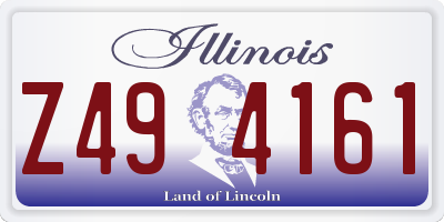 IL license plate Z494161