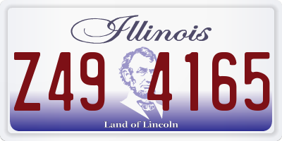 IL license plate Z494165