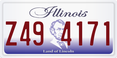 IL license plate Z494171