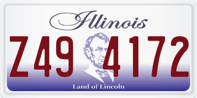 IL license plate Z494172
