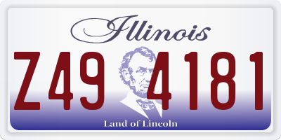 IL license plate Z494181