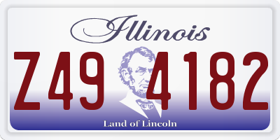 IL license plate Z494182