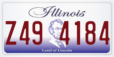 IL license plate Z494184
