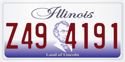 IL license plate Z494191