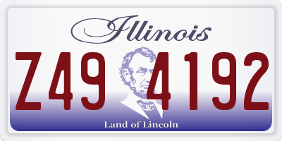 IL license plate Z494192