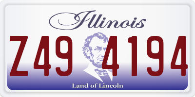 IL license plate Z494194