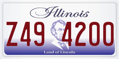 IL license plate Z494200