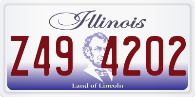 IL license plate Z494202