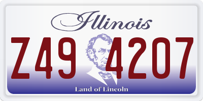 IL license plate Z494207