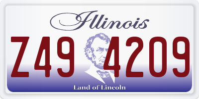 IL license plate Z494209