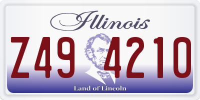 IL license plate Z494210