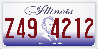 IL license plate Z494212