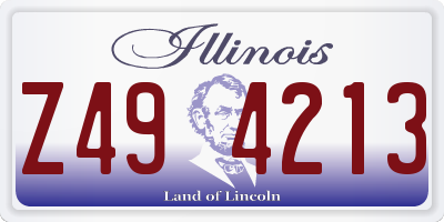 IL license plate Z494213