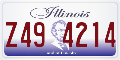 IL license plate Z494214