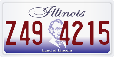 IL license plate Z494215