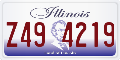 IL license plate Z494219
