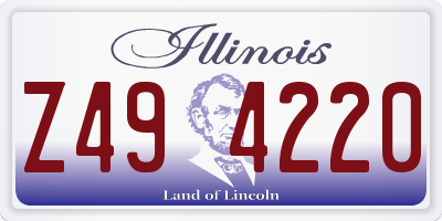 IL license plate Z494220