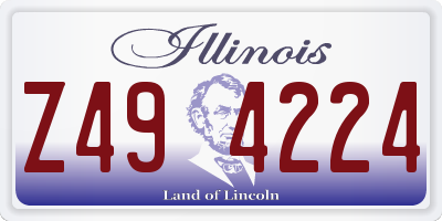 IL license plate Z494224