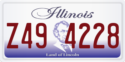 IL license plate Z494228