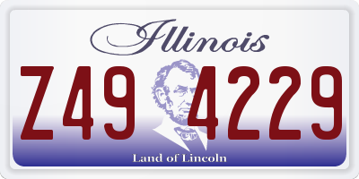 IL license plate Z494229