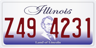 IL license plate Z494231