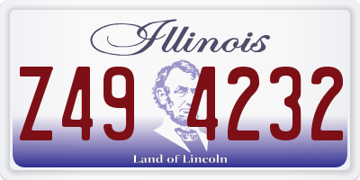 IL license plate Z494232