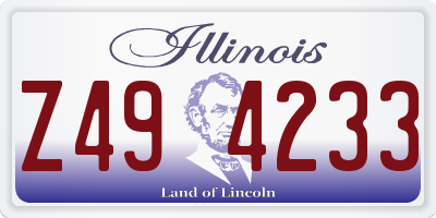 IL license plate Z494233