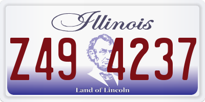 IL license plate Z494237