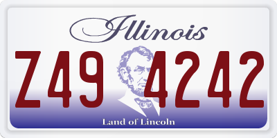 IL license plate Z494242
