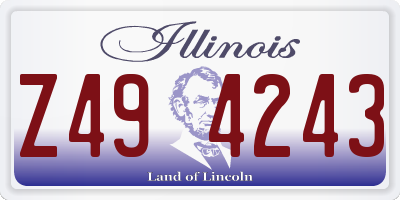 IL license plate Z494243
