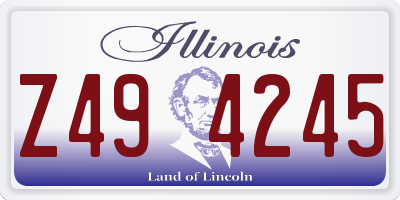 IL license plate Z494245