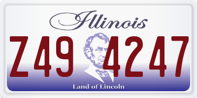 IL license plate Z494247