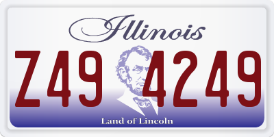 IL license plate Z494249