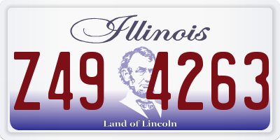 IL license plate Z494263