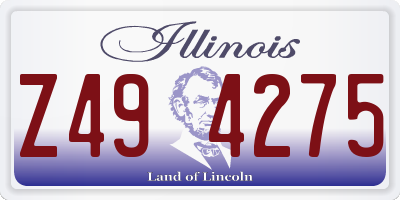 IL license plate Z494275