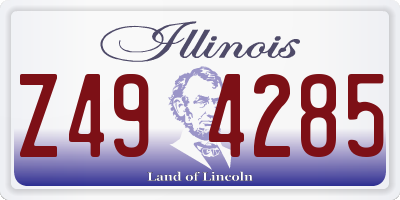 IL license plate Z494285