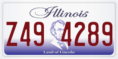 IL license plate Z494289