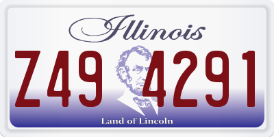 IL license plate Z494291