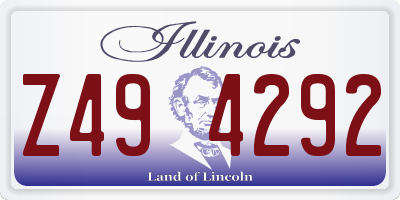 IL license plate Z494292