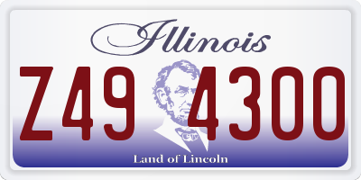 IL license plate Z494300