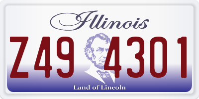 IL license plate Z494301