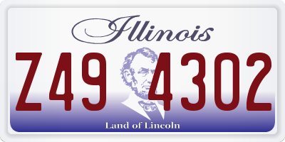 IL license plate Z494302
