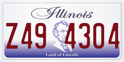 IL license plate Z494304